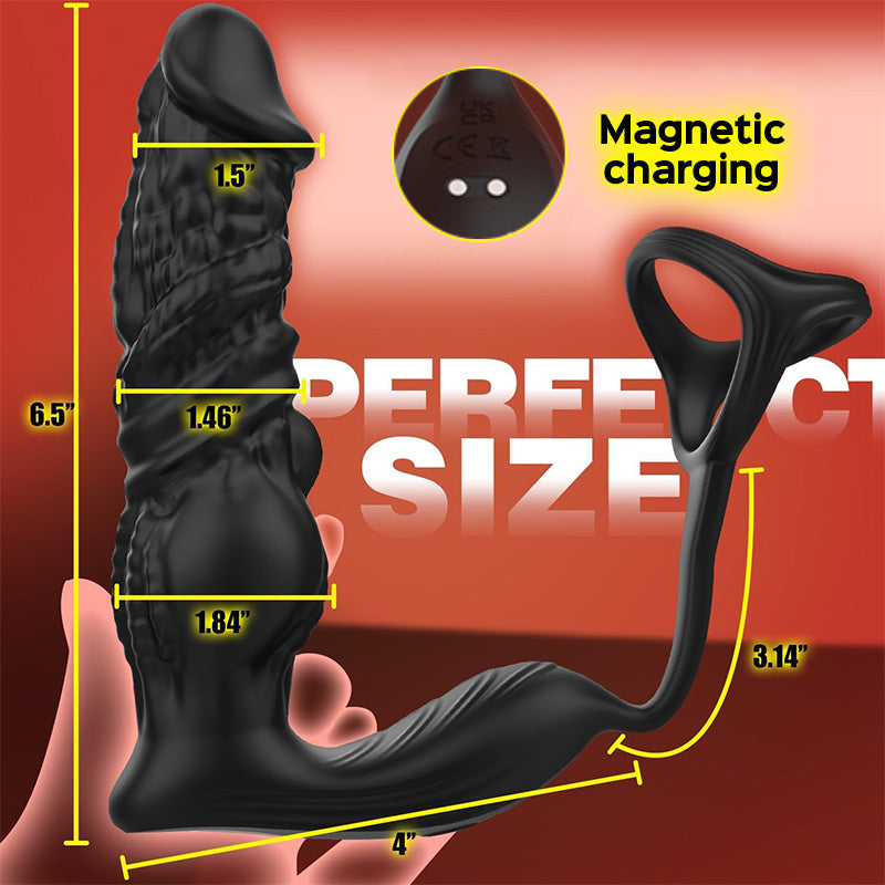 【Upgrade APP Control】Secure Pleasure Elite Fast Thrusting 6-in-1 Prostate Massager with Remote Control