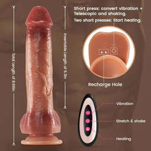 Load image into Gallery viewer, Liquid Silicone Electric Penis Female Masturbator Telescopic Swing Vibrator Adult Sex Products