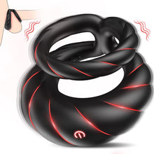 Load image into Gallery viewer, Vibrating Cock Ring Sex Toys for Men - Penis Ring Vibrator with 10 Vibrations, Adult Male Sex Toy for Longer Harder Stronger, Double Penis Vibrators, Couples Mens Male Adult Sex Toys &amp; Games