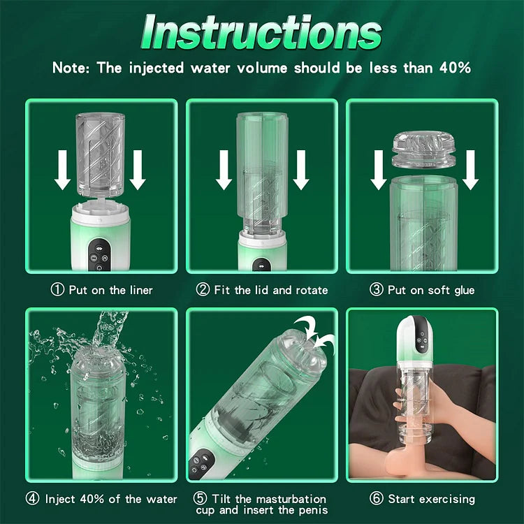 Automatic Male Masturbator With Tongue Licking, 7 Rotating And Sucking