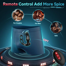 Load image into Gallery viewer, Prostate Massager Male Sex Toys, Expanding Anal Plug Steel Beads &amp; 60° Finger-Thrust Motion, Vibrating Butt Plug with 7 Tapping &amp; Vibrating Modes Anal Toys, Cock Ring Adult Sex Toy for Women Couples