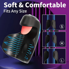 Load image into Gallery viewer, Automatic Male Masturbator - 10 Vibrating Tongue Patterns Dual Action Penis Training Vibrator, Vibrating Stimulator, Glans Penis Trainer, Male Adult Sex Toys, Penis Trainer, Black