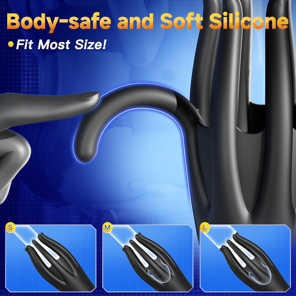 Male Masturbator Sex Toys for Men, Powerful Elongated Compact Penile 360 Training Wrap with 10 Vibrating Modes - Anal Penis Vibrator for Men