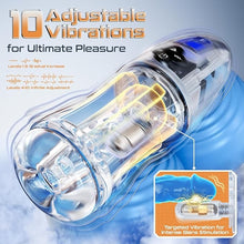 Load image into Gallery viewer, Rogen - Fully Transparent Vibrating Sucking Voice Male Mechanical Stroker
