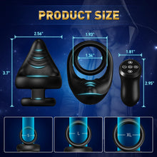 Load image into Gallery viewer, Vibrating Cock Ring Taint Vibrator Penis Ring Male Vibrator, Adult Sex Toys for Men Remote Control Perineum Stimulator Penis Vibrator, Silicone Dual Cockring Male Couple Sex Toy