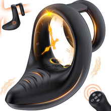Load image into Gallery viewer, Vibrating Cock Ring Taint Vibrator Penis Ring Male Vibrator, Adult Sex Toys for Men Remote Control Perineum Stimulator Penis Vibrator, Silicone Dual Cockring Male Couple Sex Toy