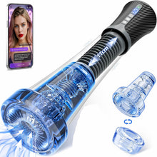 Load image into Gallery viewer, Male Masturbator Penis Pump Sex Toys for Men, 9 Vibrating Spring &amp; 5 Vacuum Suction Adult Mens Sex Toy with 2 Switchable Sleeves for Masturbation or Training, Govosaa Fleshliglt for Men Masterubaters