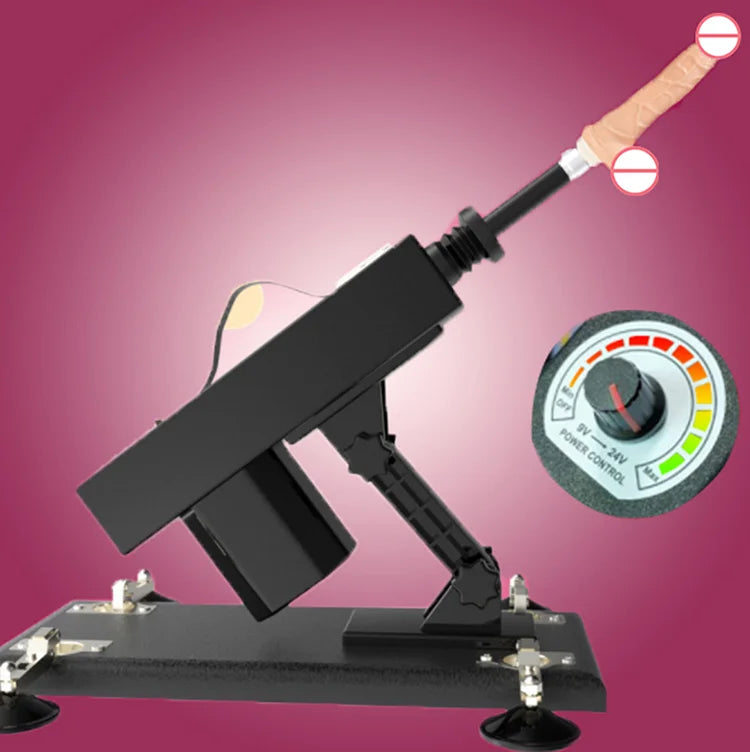 Pumping Gun - Full-automatic Simulated Penis Masturbation Telescopic Dildos Machine